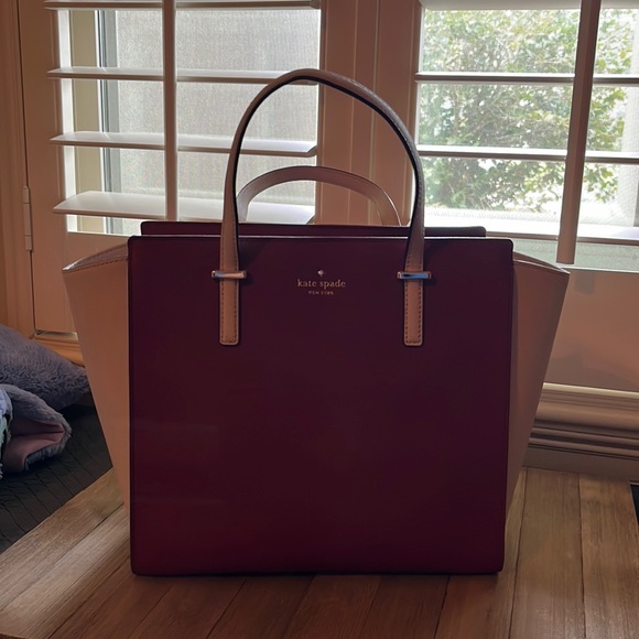 kate spade Bags Kate Spade Purse Cedar Street In Maroon And Cream